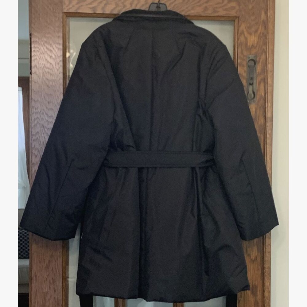 Lafayette 148 Reversible Puffer Coat Camel Hair & Tech Black 2X Excellent - Picture 5 of 13